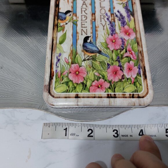 Mini Ceramic Cutting Board Garden Glory Birds Flower Decor Hot Dish Stand - Picture 4 of 7